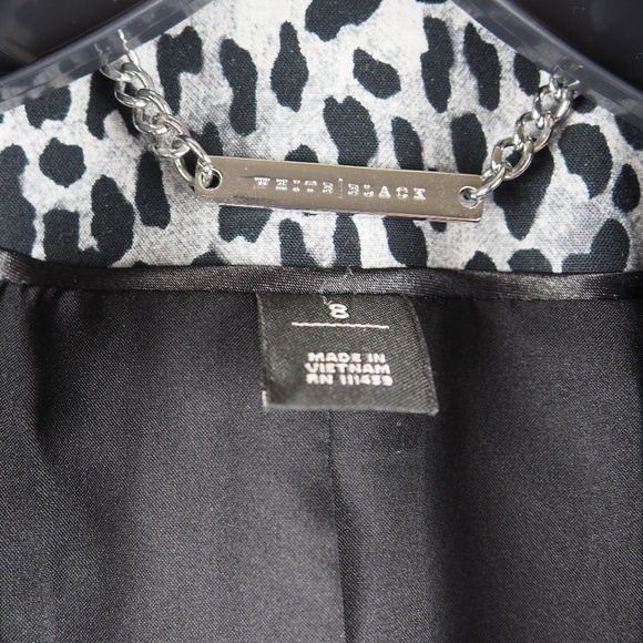 White House Black Market Blazer Leopard Print Sz 8 - Picture 5 of 8